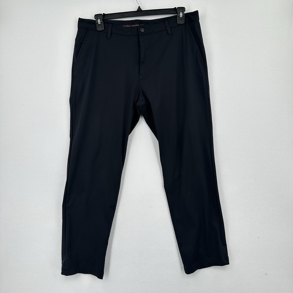 Rhone Commuter Pants Mens Size 36 Black‎ Flex Knit Travel Business Casual Office